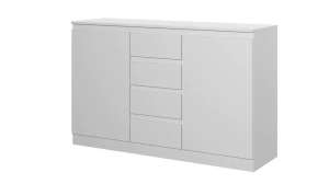 Комод MALM Т-4 Stern Белый снег 8685 BS 140*43*90 см, Белый   Фиеста