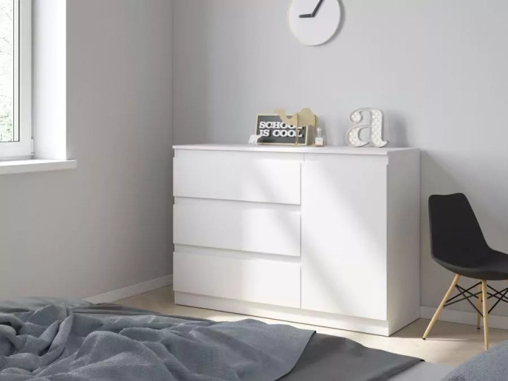 Комод MALM Т-7 Stern Белый снег 8685 BS 123*43*86 см, Белый   Фиеста