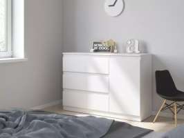 Комод MALM Т-7 Stern Белый снег 8685 BS 123*43*86 см, Белый   Фиеста