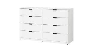 Комод NORDLI 8 120x90 см (МДФ) Белый DM635-6 120*45*90 см, Белый   Фиеста