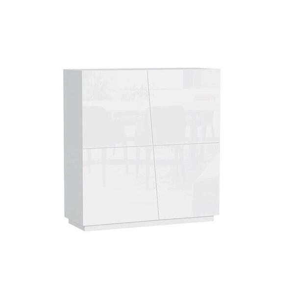 Комод Цесена 2 (МДФ) Белый DM635-6 120*43*126 см, Белый   Фиеста