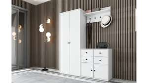 Прихожая Билли 7 Белый Фасадный 0101 131*30*161 см, Белый   Фиеста