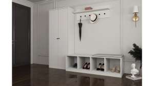 Прихожая Билли 13 Белый Фасадный 0101 196*40*161 см, Белый   Фиеста