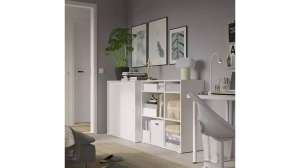 Стеллаж-комод Вихалс-5 Белый Фасадный 0101 190*47*90 см, Белый   Фиеста