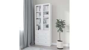 Стеллаж Билли 39 Белый Фасадный 0101 80*30*202 см,    Фиеста