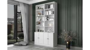 Книжный стеллаж Билли Айден Белый Фасадный 0101 130*40*230 см, Белый   Фиеста