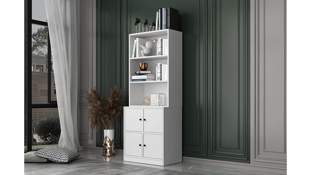 Книжный стеллаж Билли Айден 8 IКЕА Белый Фасадный 0101 65*40*167 см, Белый   Фиеста