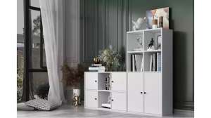 Стеллаж Билли Айден 2 Белый Фасадный 0101 162*30*128 см, Белый   Фиеста