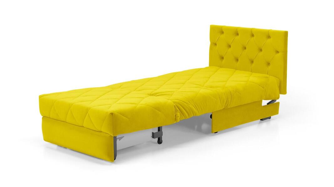 Кресло-кровать Римус Vivaldi 15 76*110*92 см, Желтый Велюр Аккордеон Фиеста