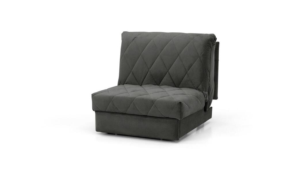 Кресло-кровать Римус Vivaldi 37 76*110*92 см, Серый Велюр Аккордеон Фиеста