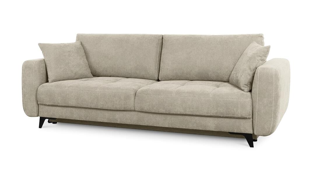 Диван Бербери Лайт Vivaldi 04 235*103*90 см, Бежевый Велюр Еврокнижка Фиеста