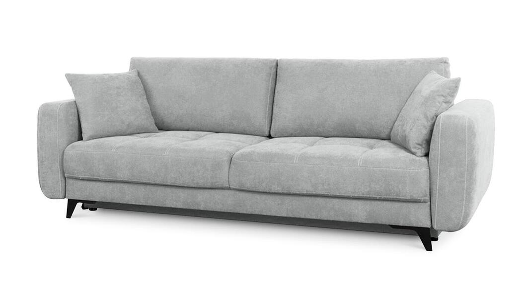 Диван Бербери Лайт Vivaldi 06 235*103*90 см, Серый Велюр Еврокнижка Фиеста