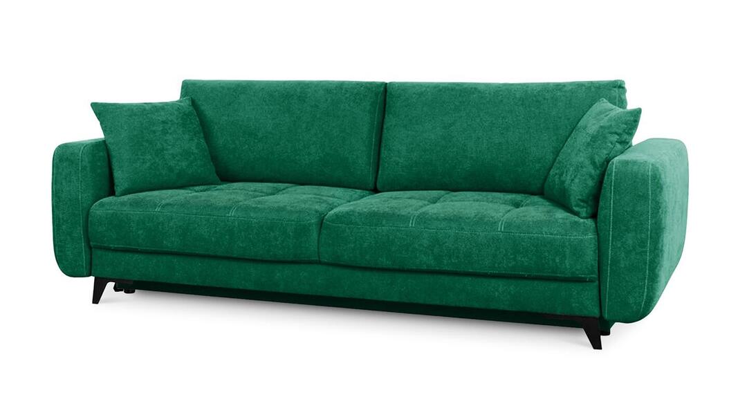 Диван Бербери Лайт Vivaldi 11 235*103*90 см, Зеленый Велюр Еврокнижка Фиеста