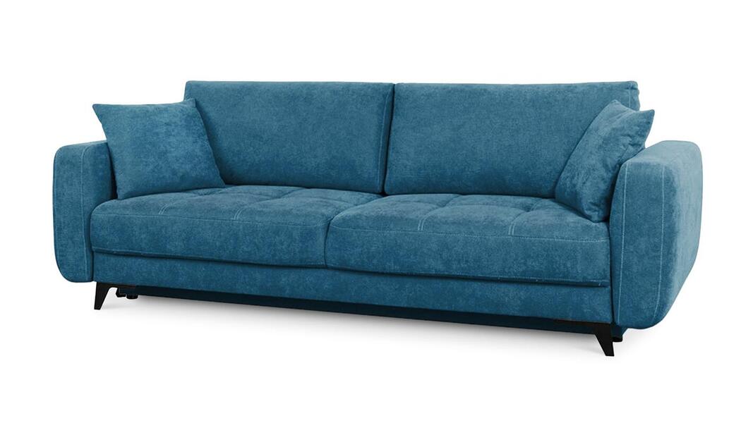 Диван Бербери Лайт Vivaldi 13 235*103*90 см, Синий Велюр Еврокнижка Фиеста