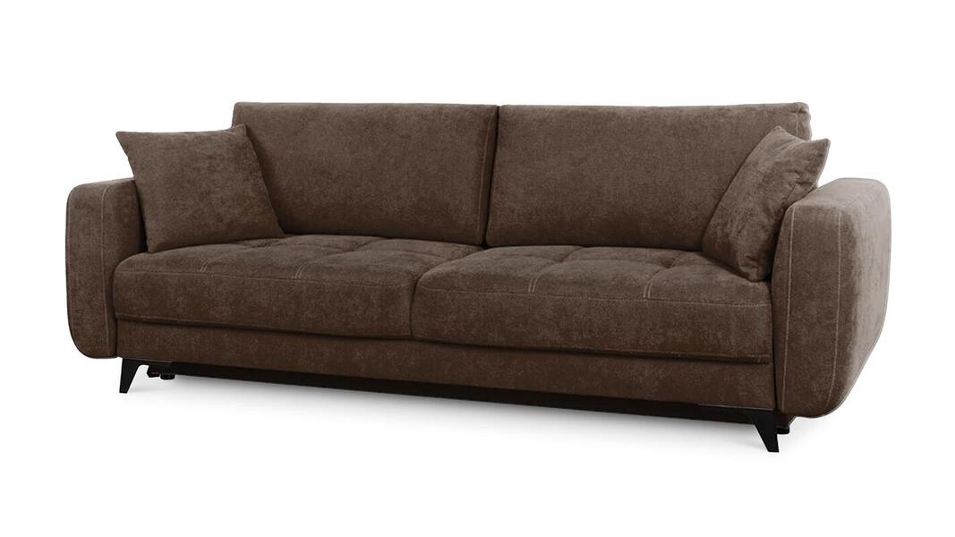 Диван Бербери Лайт Vivaldi 23 235*103*90 см, Коричневый Велюр Еврокнижка Фиеста