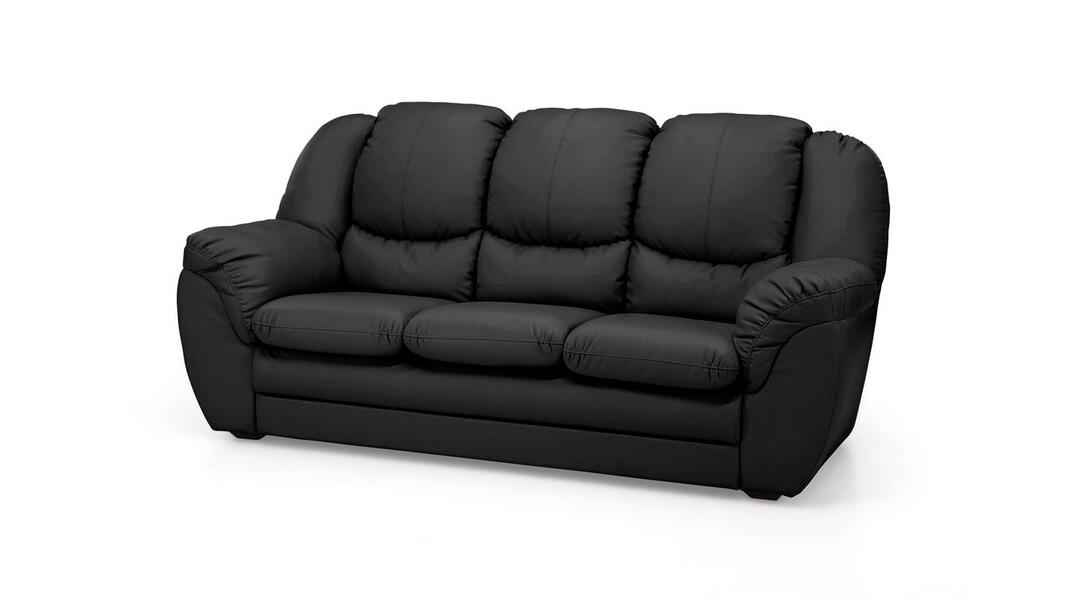 Диван Нимфа трехместный Madras 21 216*110*103 см, Черный Натуральная кожа Нераскладной Фиеста