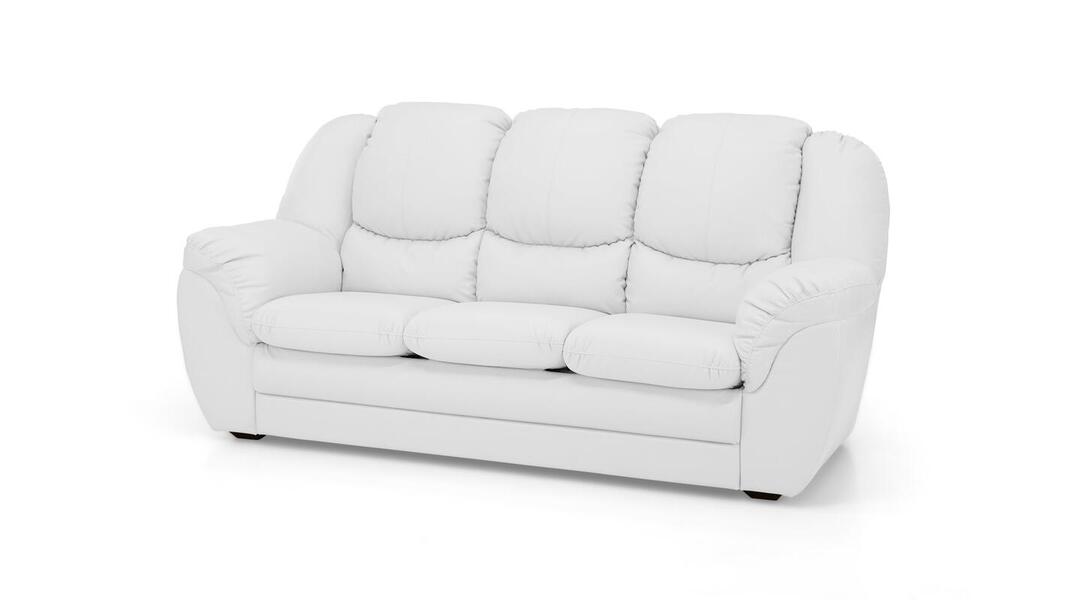 Диван Нимфа трехместный Madras 1003 216*110*103 см, Белый Натуральная кожа Нераскладной Фиеста