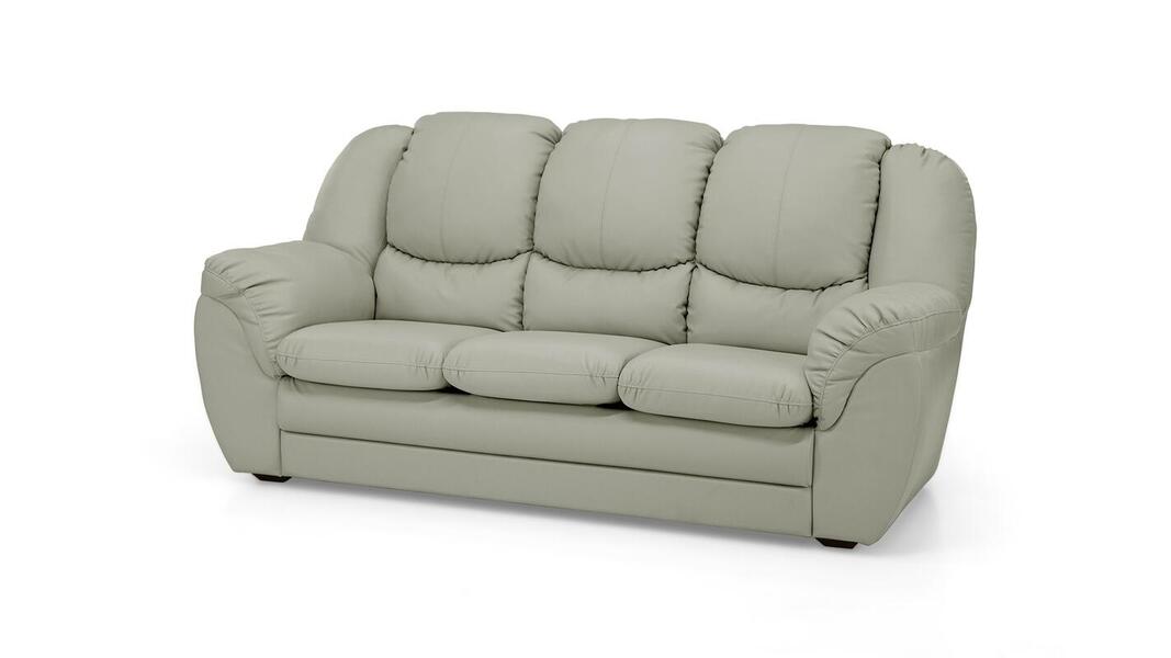 Диван Нимфа трехместный Madras Грей 216*110*103 см, Серый Натуральная кожа Нераскладной Фиеста