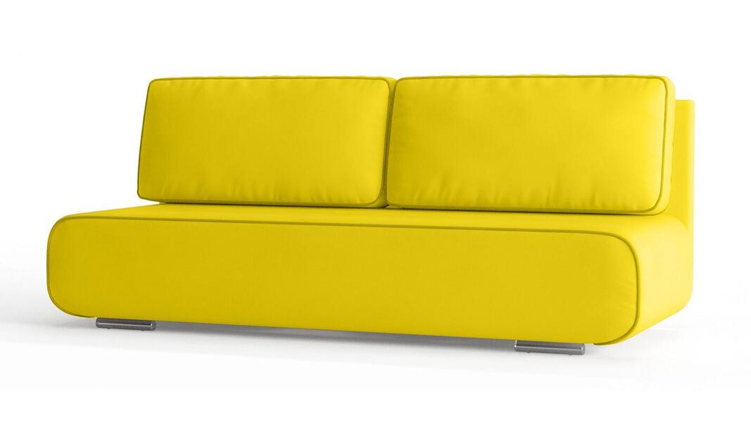 Диван Смайл Vivaldi 15 200*91*80 см, Желтый Велюр Еврокнижка Фиеста
