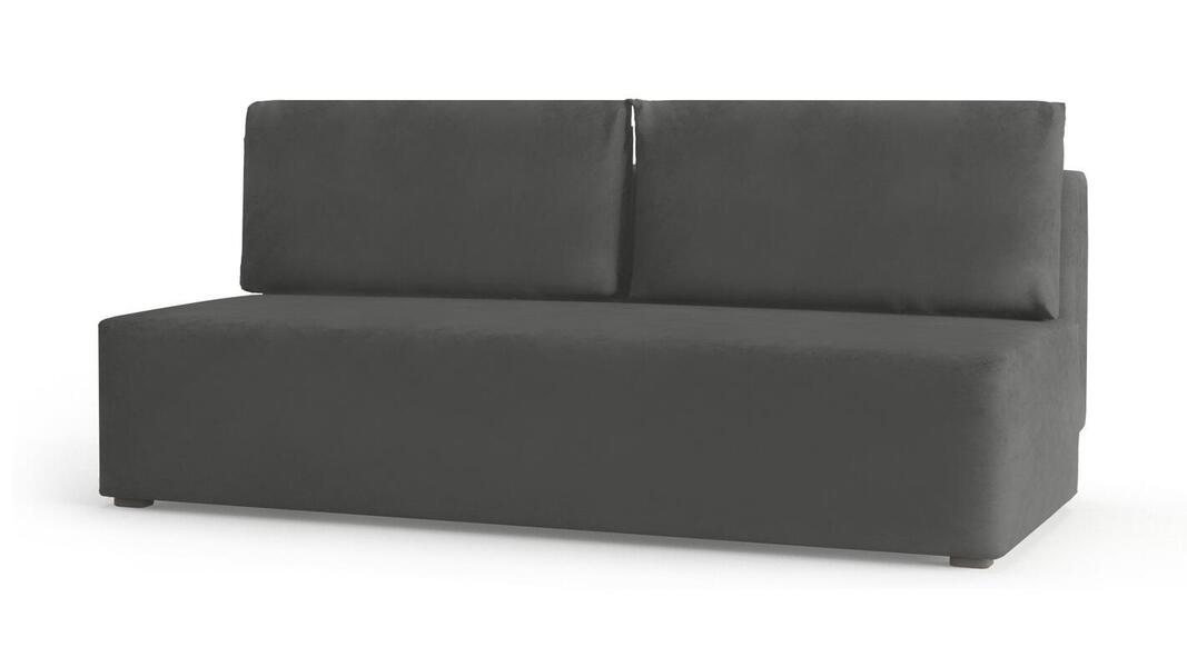 Диван Кубо Vivaldi 37 195*91*80 см, Серый Велюр Еврокнижка Фиеста