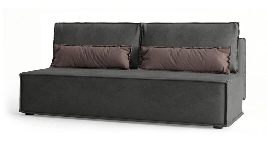 Диван Лофт Vivaldi 37 195*91*80 см, Серый Велюр Еврокнижка Фиеста