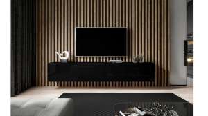 ТВ-тумба Виго большая 346.5 (131350) 180*42*30 см, Черный   Фиеста в наличии