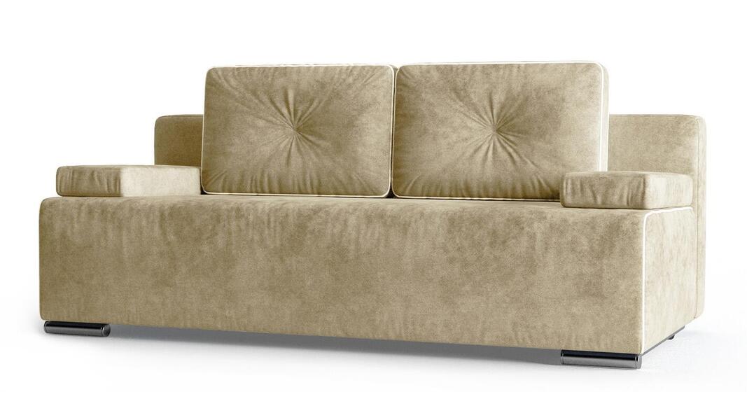 Диван Фрог Лайт Vivaldi 03 200*91*80 см, Бежевый Велюр Еврокнижка Фиеста
