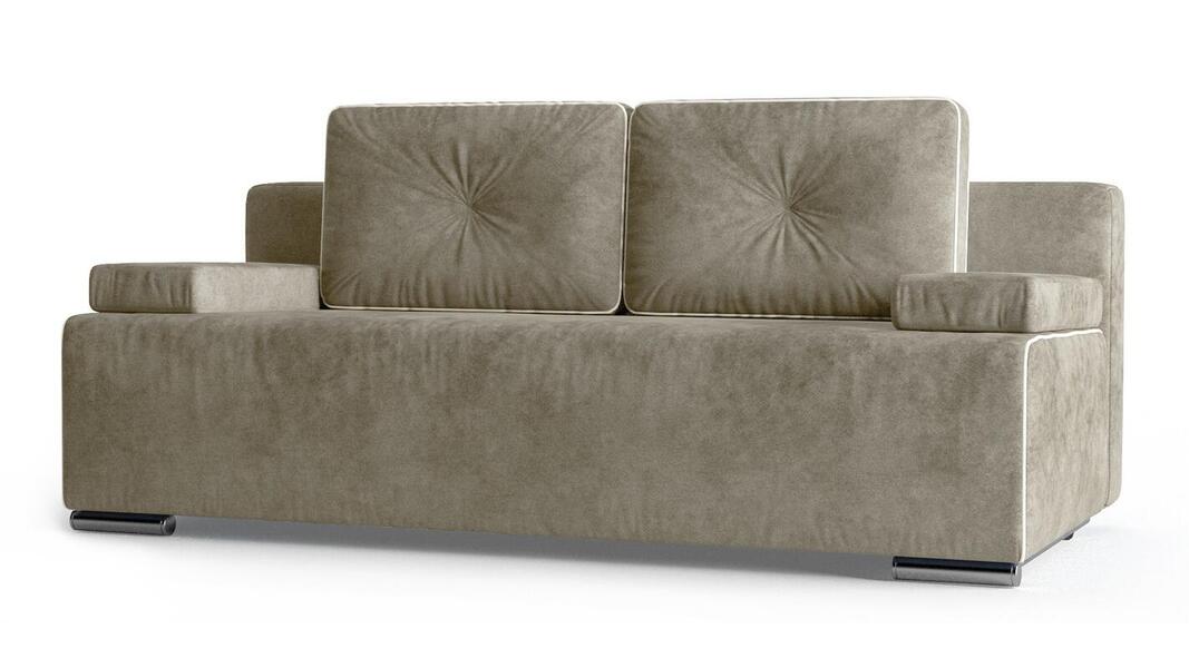 Диван Фрог Лайт Vivaldi 04 200*91*80 см, Бежевый Велюр Еврокнижка Фиеста