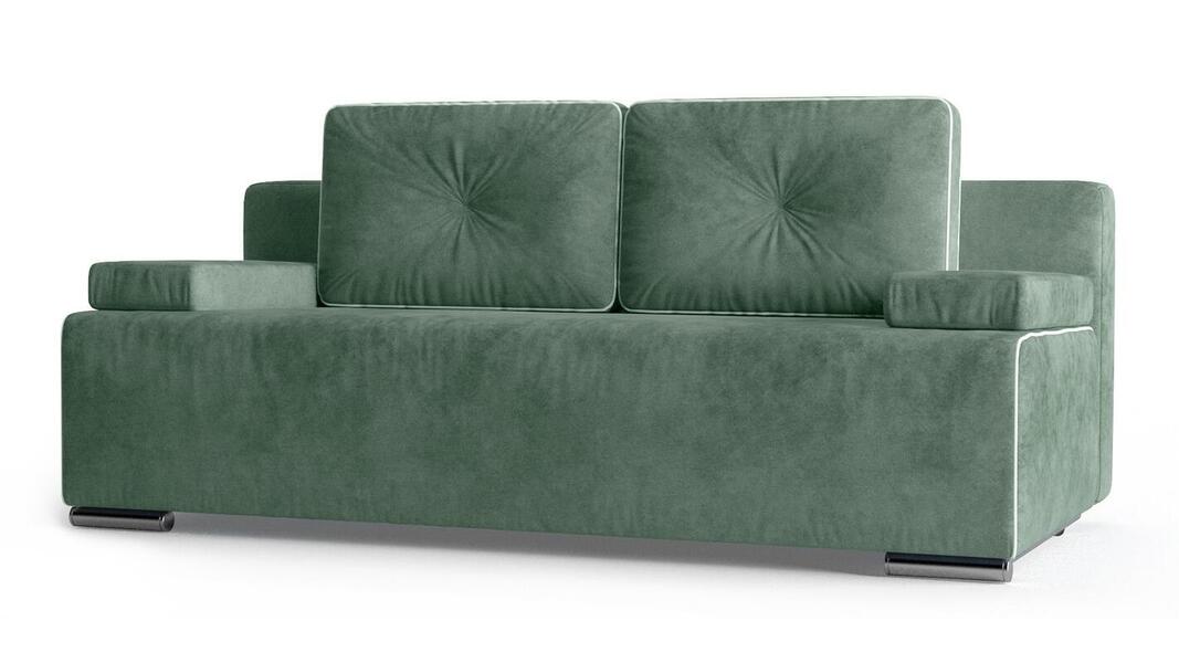 Диван Фрог Лайт Vivaldi 10 200*91*80 см, Зеленый Велюр Еврокнижка Фиеста