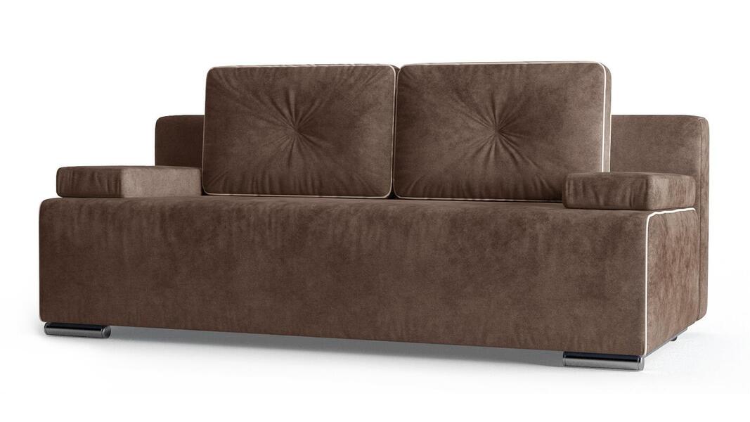 Диван Фрог Лайт Vivaldi 23 200*91*80 см, Коричневый Велюр Еврокнижка Фиеста