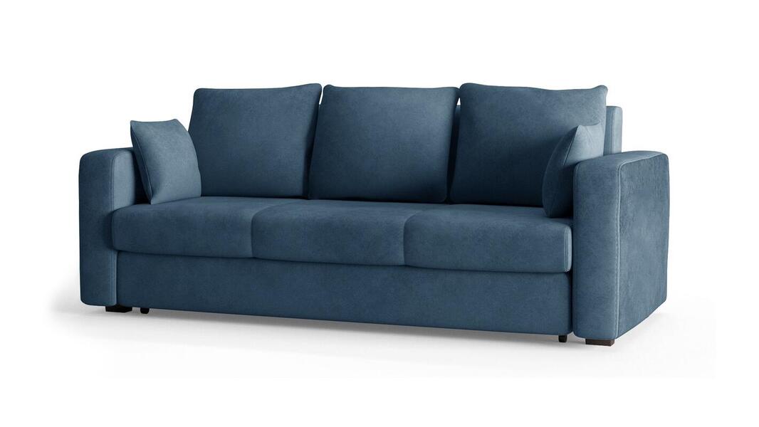 Диван Ливерпуль Лайт Vivaldi 13 230*94*80 см, Синий Велюр Еврокнижка Фиеста