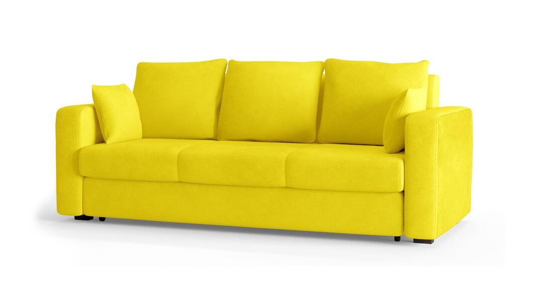 Диван Ливерпуль Лайт Vivaldi 15 230*94*80 см, Желтый Велюр Еврокнижка Фиеста