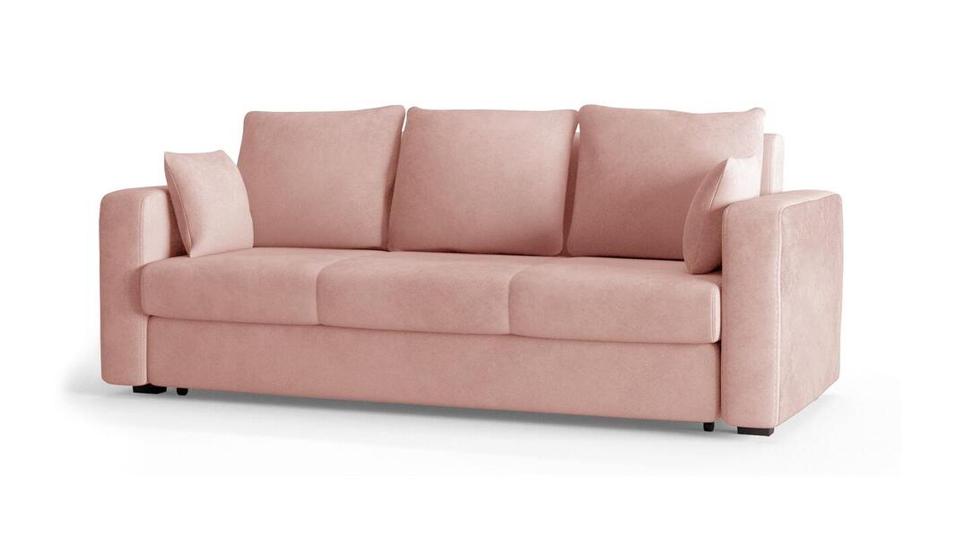Диван Ливерпуль Лайт Vivaldi 27 230*94*80 см, Розовый Велюр Еврокнижка Фиеста