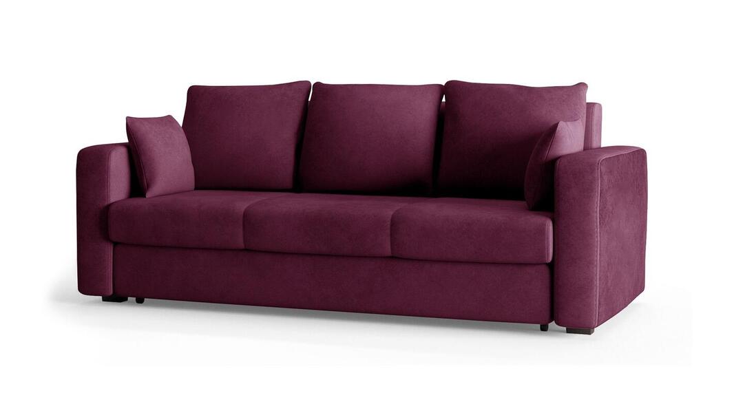 Диван Ливерпуль Лайт Vivaldi 35 230*94*80 см, Фиолетовый Велюр Еврокнижка Фиеста