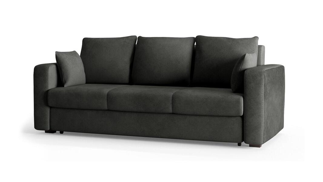 Диван Ливерпуль Лайт Vivaldi 37 230*94*80 см, Серый Велюр Еврокнижка Фиеста