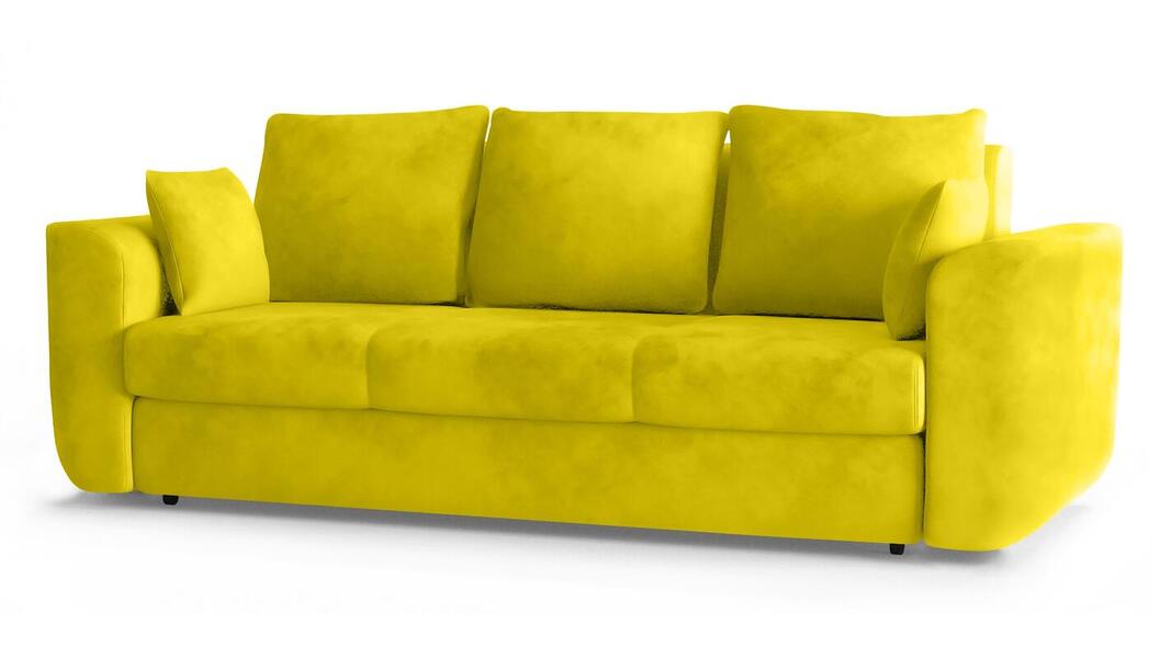 Диван Стемфорд Лайт Vivaldi 15 230*94*80 см, Желтый Велюр Еврокнижка Фиеста