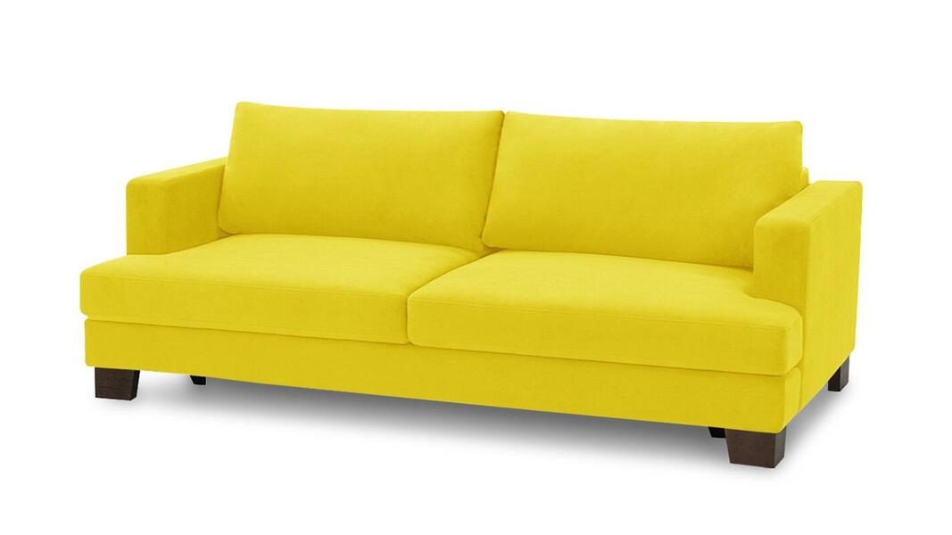 Диван Марсель Vivaldi 15 220*116*90 см, Желтый Велюр Еврокнижка Фиеста