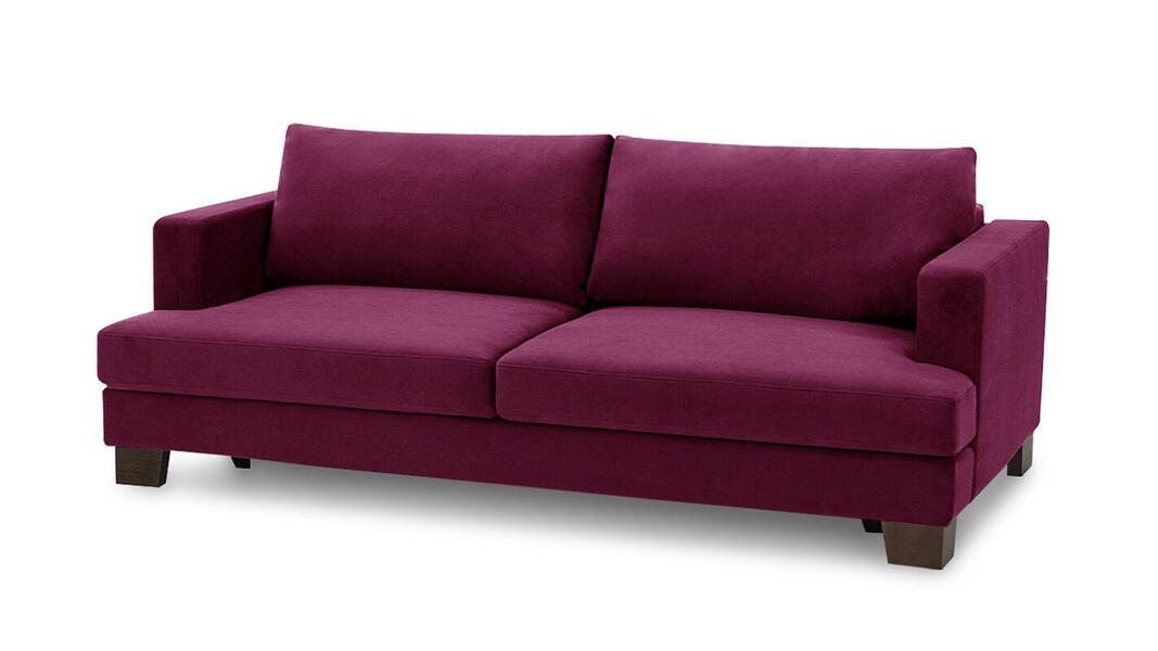 Диван Марсель Vivaldi 35 220*116*90 см, Бордовый Велюр Еврокнижка Фиеста