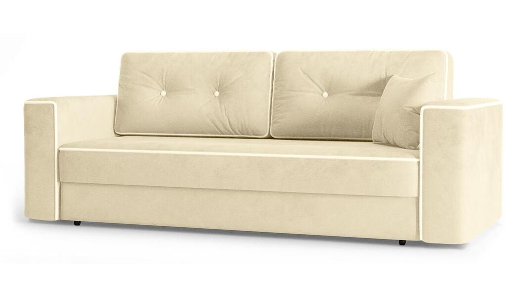 Диван Принстон Лайт Vivaldi 03 240*94*80 см, Бежевый Велюр Еврокнижка Фиеста