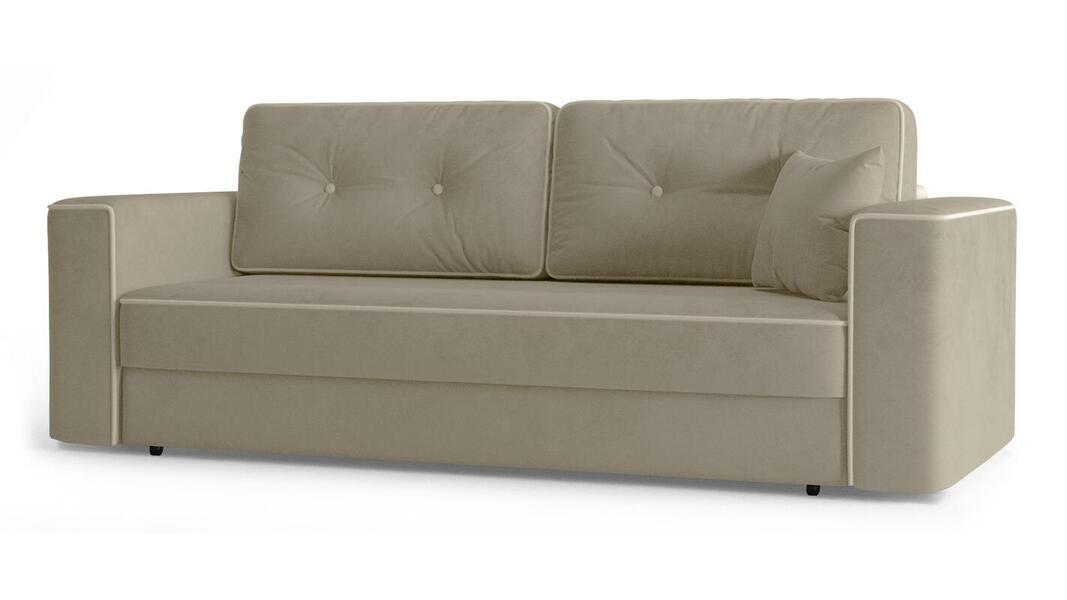 Диван Принстон Лайт Vivaldi 04 240*94*80 см, Бежевый Велюр Еврокнижка Фиеста