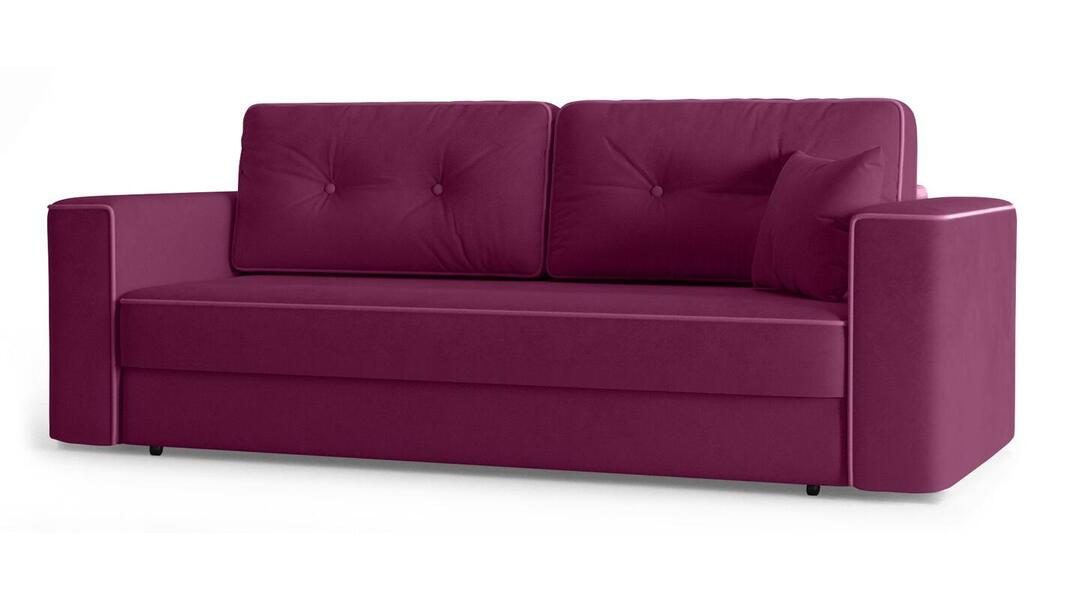 Диван Принстон Лайт Vivaldi 35 240*94*80 см, Фиолетовый Велюр Еврокнижка Фиеста