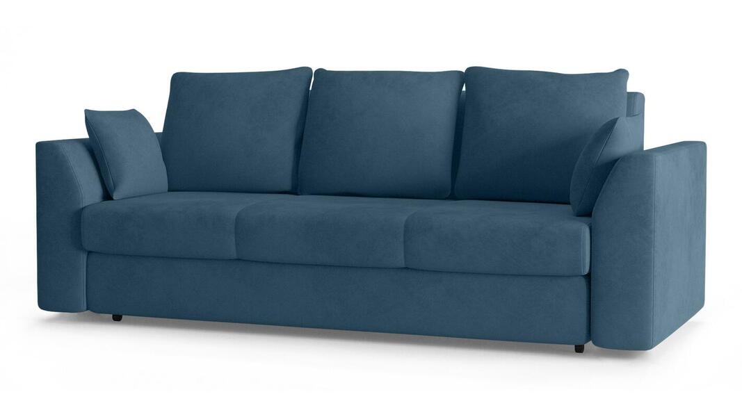 Диван Белфест Лайт Vivaldi 13 240*94*80 см, Синий Велюр Еврокнижка Фиеста