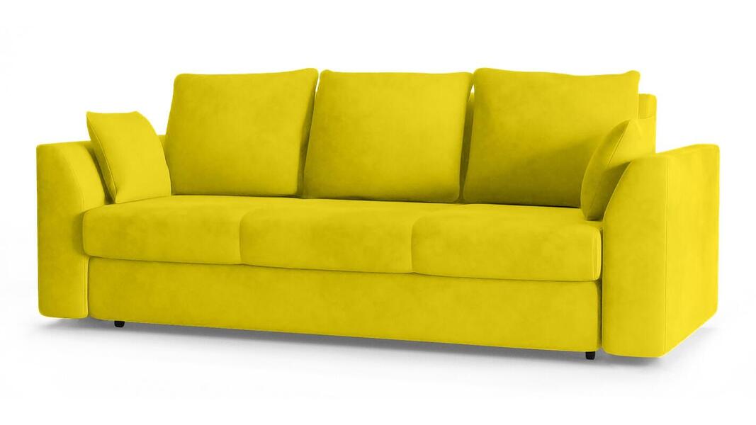Диван Белфест Лайт Vivaldi 15 240*94*80 см, Желтый Велюр Еврокнижка Фиеста