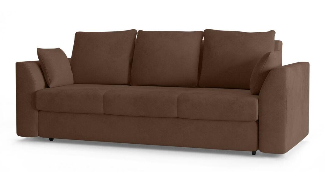 Диван Белфест Лайт Vivaldi 23 240*94*80 см, Коричневый Велюр Еврокнижка Фиеста