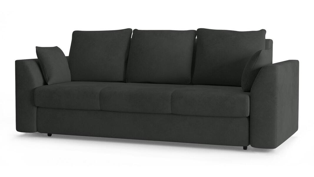 Диван Белфест Лайт Vivaldi 37 240*94*80 см, Серый Велюр Еврокнижка Фиеста