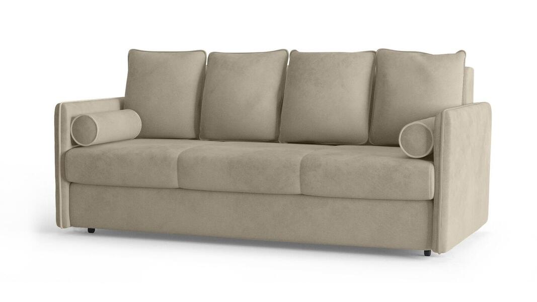 Диван Кардинал Лайт Vivaldi 04 208*94*80 см, Бежевый Велюр Еврокнижка Фиеста