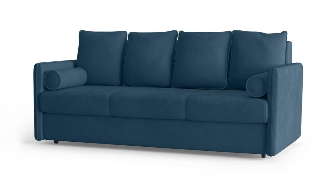 Диван Кардинал Лайт Vivaldi 13 208*94*80 см, Синий Велюр Еврокнижка Фиеста