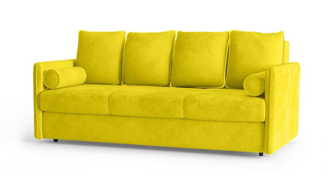 Диван Кардинал Лайт Vivaldi 15 208*94*80 см, Желтый Велюр Еврокнижка Фиеста