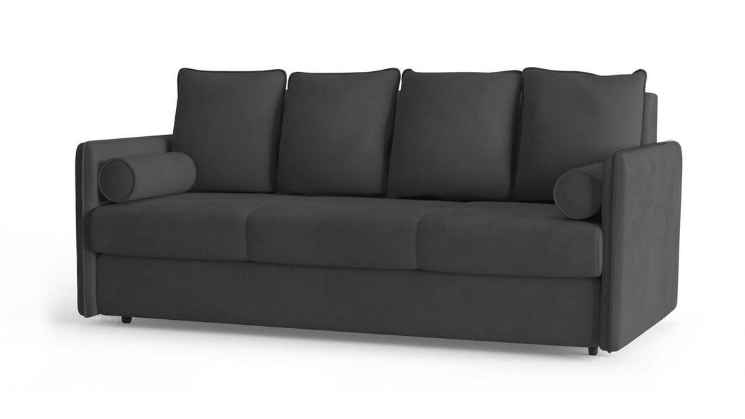 Диван Кардинал Лайт Vivaldi 37 208*94*80 см, Серый Велюр Еврокнижка Фиеста