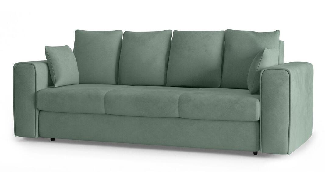Диван Гиверни Лайт Vivaldi 10 230*94*80 см, Зеленый Велюр Еврокнижка Фиеста